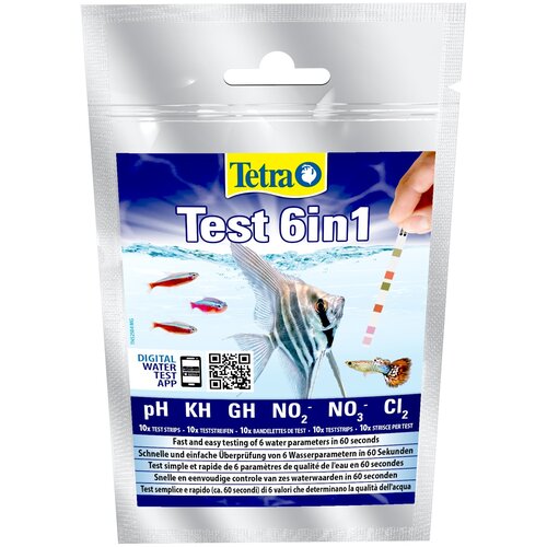   Tetra TestStrips 6 in1 /GH, KH, NO2, NO3, PH+Cl2/ 10 .   -     , -,   