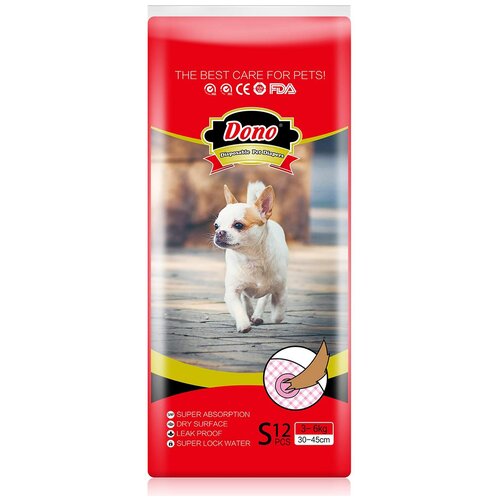  Dono New Style Pet Diapers      S 12   -     , -,   