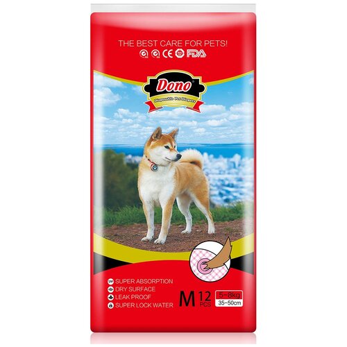  Dono New Style Pet Diapers      M 12   -     , -,   