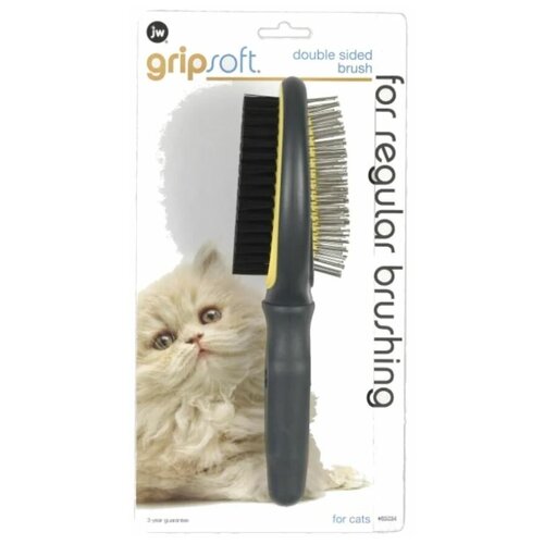 J. W.    - : +,  Grip Soft Cat Double Sided Brush : ,    -     , -,   