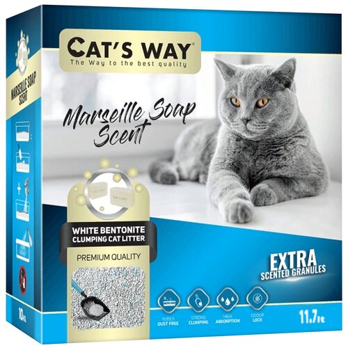  Cats way Box White Cat Litter With Marseille Soap         11,7 ( ) - 10    -     , -,   