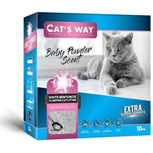  Cats way Box White Cat Litter With Babypowder         11,7  ( ) - 10    -     , -,   
