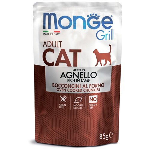      Monge Grill Cat Agnello Adult, ,  , 24 .  85  (  )   -     , -,   