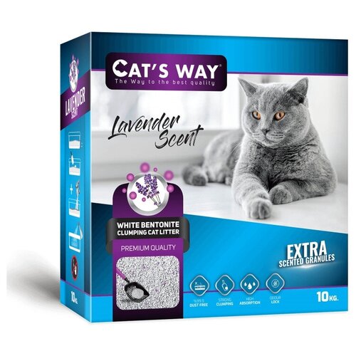 Cats way Box White Cat Litter With Lavander        11,7  ( ) - 10    -     , -,   