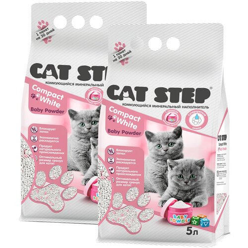  CAT STEP COMPACT WHITE BABY POWDER          (5 + 5 )   -     , -,   