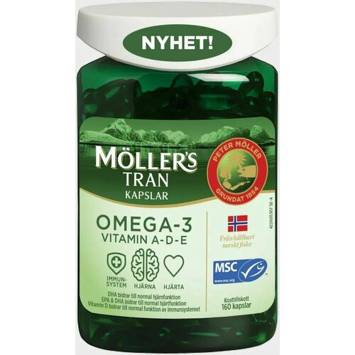  Omega-3 MOLLER TRAN 160 . -3   A- D- E 160 . .   -     , -  