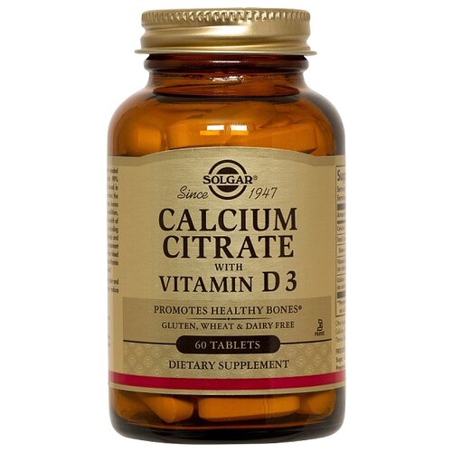 ���� Solgar Calcium Citrate with Vitamin D3 ���., 100 �, 60 ��., ������ ������