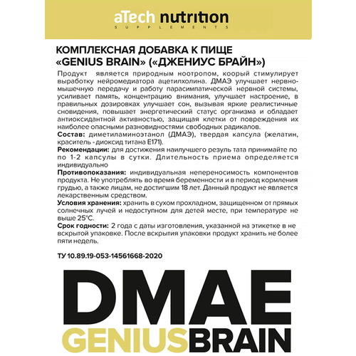  DMAE Genius Brain ., 90 .   -     , -  