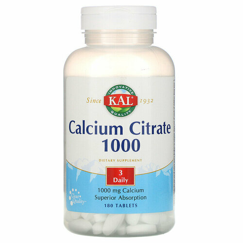  KAL Calcium Citrate ( ) 1000  180    -     , -  