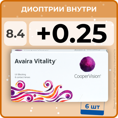    CooperVision Avaira Vitality, 3 ., R 8,4, D +0,25, , 1 .   -     , -  