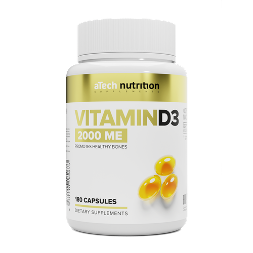 ���� ������� D3 / �3 2000 �� 250 �� aTech nutrition 180 ������, ������ ������