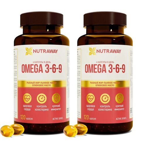    Omega 3-6-9 NUTRAWAY, 120 + 120    -     , -  