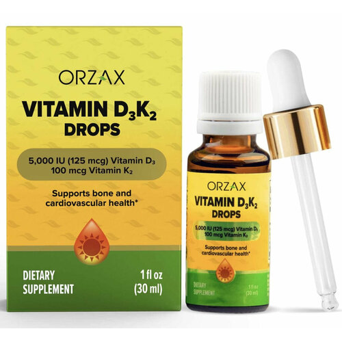  Orzax Vitamin D-3 125  K-2 100  Drops 30    -     , -  