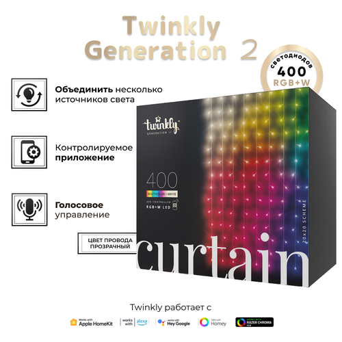    Twinkly Curtain 400 . RGB + W + BT + Wi-Fi 3  x 2,1  (TWW400SPP-TEU)   -     , -  