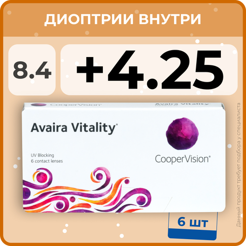    CooperVision Avaira Vitality, 6 ., R 8,4, D +4,25, , 1 .   -     , -  