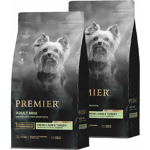  PREMIER LOW GRAIN DOG ADULT MINI LAMB & TURKEY           (1 + 1 )   -     , -  