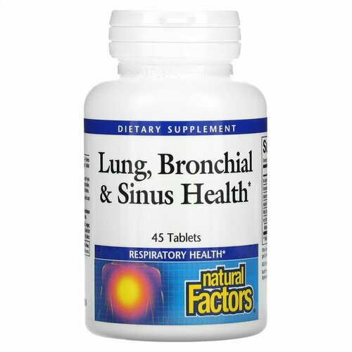  Natural Factors, Lung, Bronchial & Sinus Health, 45 Tablets   -     , -  