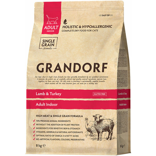  GRANDORF SINGLE GRAIN CAT AD INDOOR LAMB&TURKEY         8    -     , -  