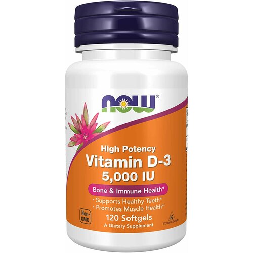  NOW Vitamin D3 5000 IU 120  (   D3)   -     , -  