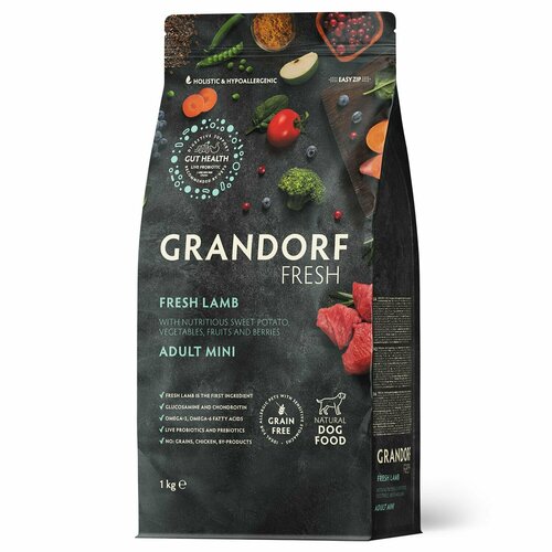  Grandorf Fresh Dog Adult Mini Lamb&Sweet Potato (      ) 1   -     , -  