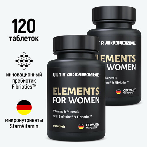    , Elements for Women Premium with BioPerine & Fibriotics  UltraBalance  120    -     , -  