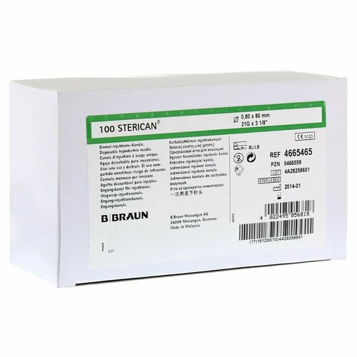    B. Braun Sterican 21G (0,8 X 80)  10    -     , -  