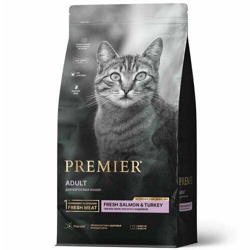    Premier Cat Salmon & Turkey ADULT (      ) 2    -     , -  