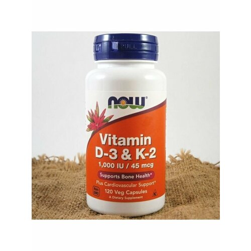  NOW Vitamin D-3 & K-2 1000 IU/45 mcg, 120 caps   -     , -  