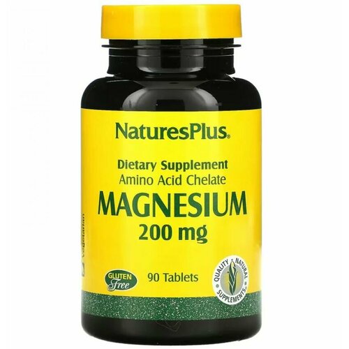    Nature's Plus Magnesium chelate, 200 , 90    -     , -  