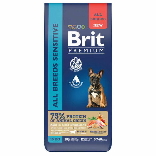  Brit Premium Dog Adult Sensitive          ,     - 15    -     , -  