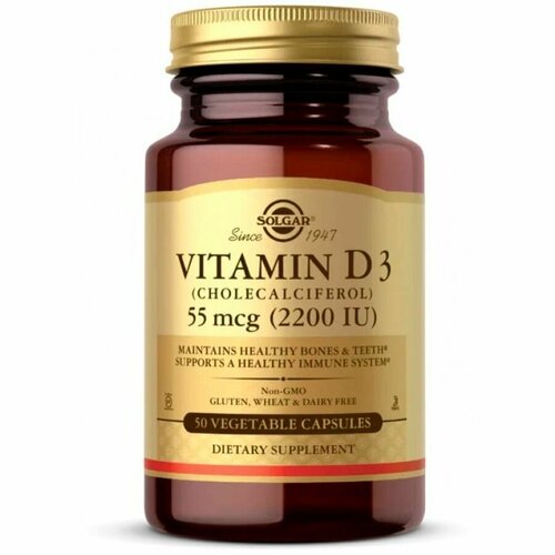  Solgar Vitamin D3 55 Mg (2200 IU), 50    -     , -  