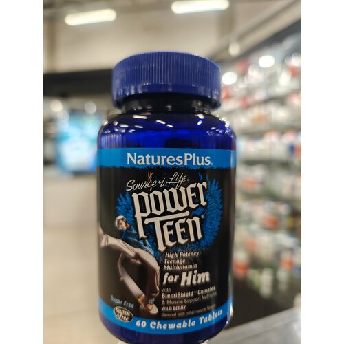 ���� ���� ��������� Power Teen for Him, Source of Life, ������ �����, 60 ����������� ��������, NaturesPlus, ������ ������