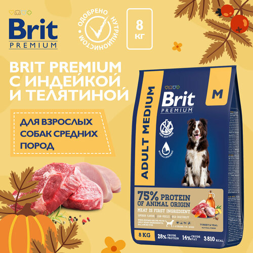    Brit Premium Dog Adult Medium         8    -     , -  