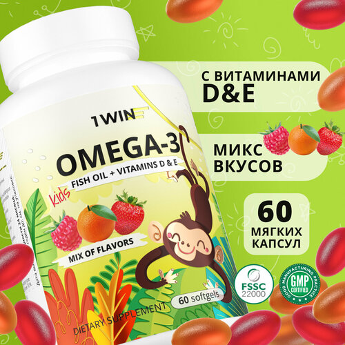 ���� ������� ����� 3 ����������� 1WIN Omega-3 ���������� ����� ���, � ���������� � 3 (D) � �, ���� ������: ������, ��������, ��������, 60 ������, ������ ������