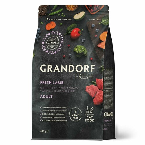  GRANDORF Fresh Cat ADULT Lamb&Sweet Potato (      ) 400    -     , -  