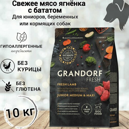  Grandorf Fresh JUNIOR MED&MAXI Lamb&Sweet Potato (          ) 10 .   -     , -  