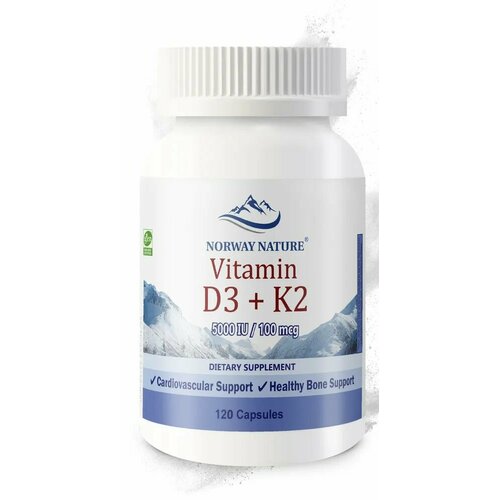   , Norway Nature, Vitamin D-3 5 000 IU + K2, 120 ,   -     , -  