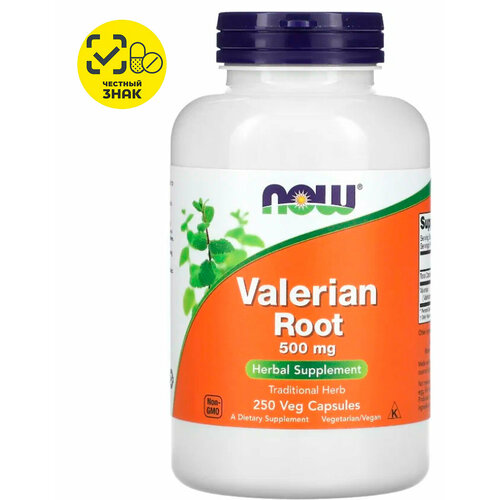 ���� Now Foods, Valerian Root 500 �� (������ ���������), ��� �������� ������, ������� � ������� �������, 250 ��� ������, ������ ������