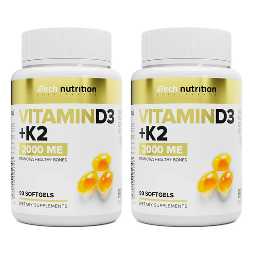   2   3 + 2 / VITAMIN D3+2 2000  250  aTech nutrition 90 + 90    -     , -  