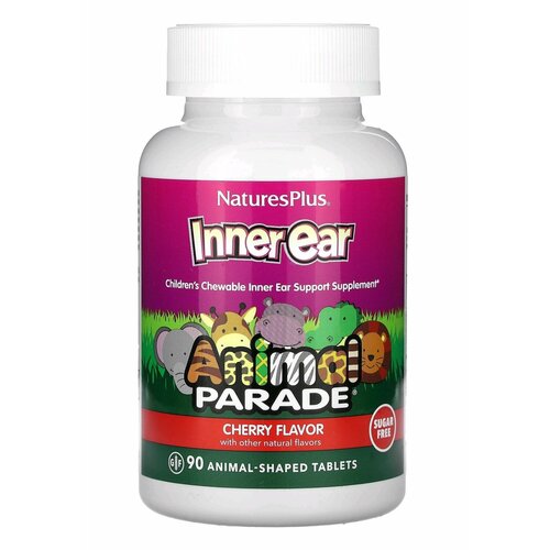���� Inner ear, �������� ��� ����������� ���, ��� �����, � �������� ������, 90 ���, Nature's plus, animal Parade, ������ ������