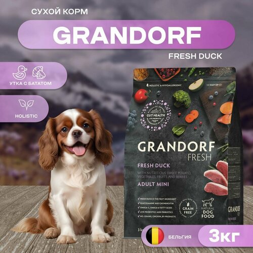    GRANDORF Fresh Dog Adult MINI Duck&Sweet Potato          , 3    -     , -  