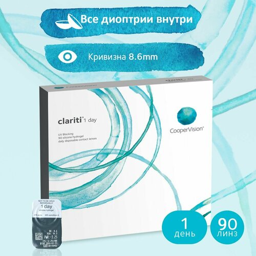    CooperVision Clariti 1 day, 90 ., R 8,6, D +3, , 1 .   -     , -  