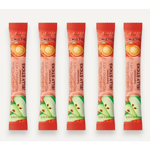  MISTIC 6-YEAR OLD KOREAN RED GINSENG+VIT C SUPERPOWER JELLY STICKS     6-          5*15,  