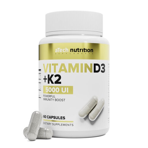  Vitamin D3+K2 ., 5000 ME, 27 , 60 .   -     , -  