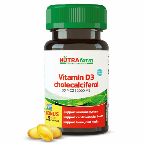   , 3 D3 2000 ME 60  NUTRAFARM Vitamin D   -     , -  