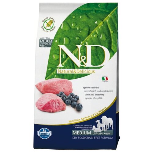  Farmina N&D Adult Grain Free Lamb&Blueberry        2,5   -     , -,   
