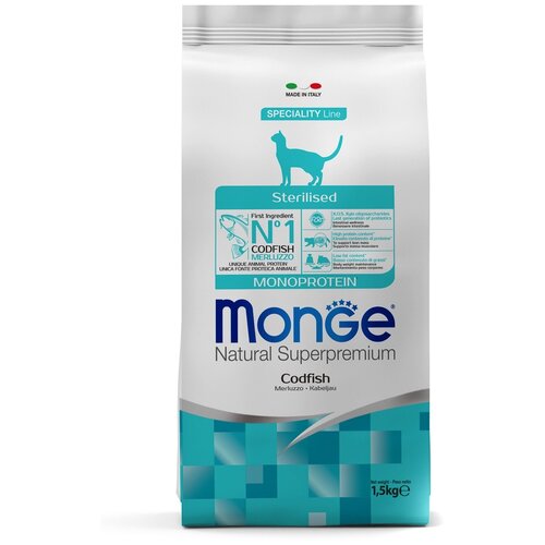  Monge Cat Monoprotein Sterilised Merluzzo       1,5    -     , -,   