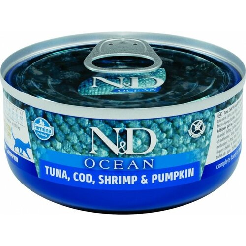    Farmina N&D Cat Ocean Tuna, Cod, Shrimp & Pumpkin,   ,  , ,   , 420 ( 70 x 6 . )