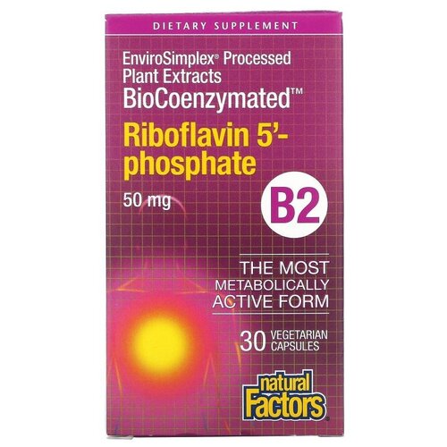   Natural Factors BioCoenzymated B2 Riboflavin 5-Phosphate, 50 , 50 , 30 .,  