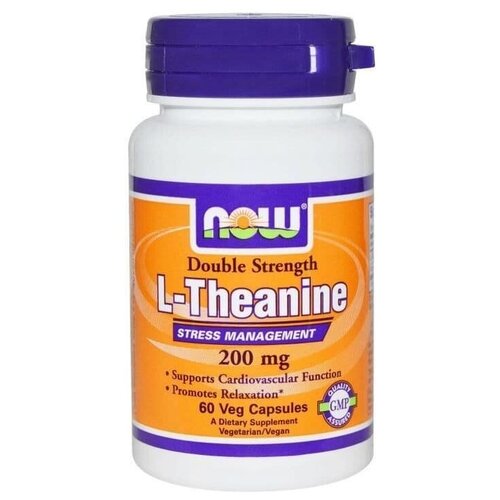  NOW Theanine 200mg 60 vcaps   -     , -  